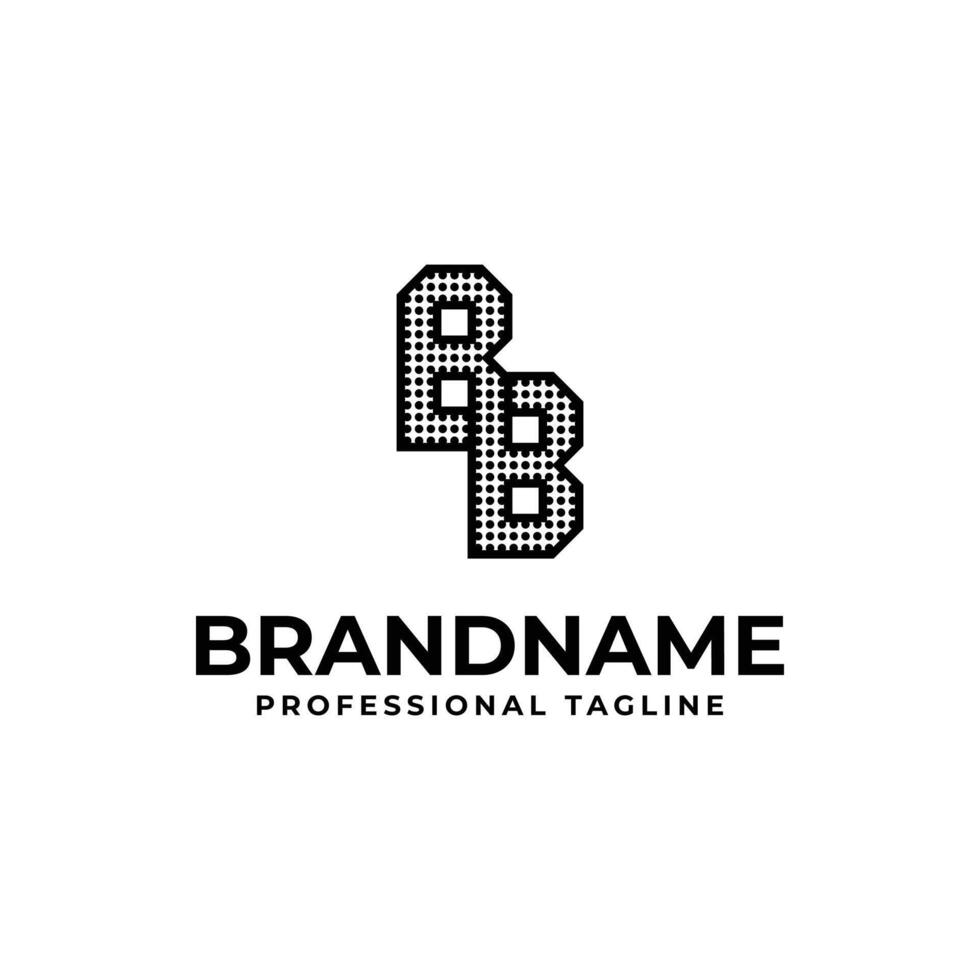 Letters BB Dot Monogram Logo, Suitable for business with BB initials vector