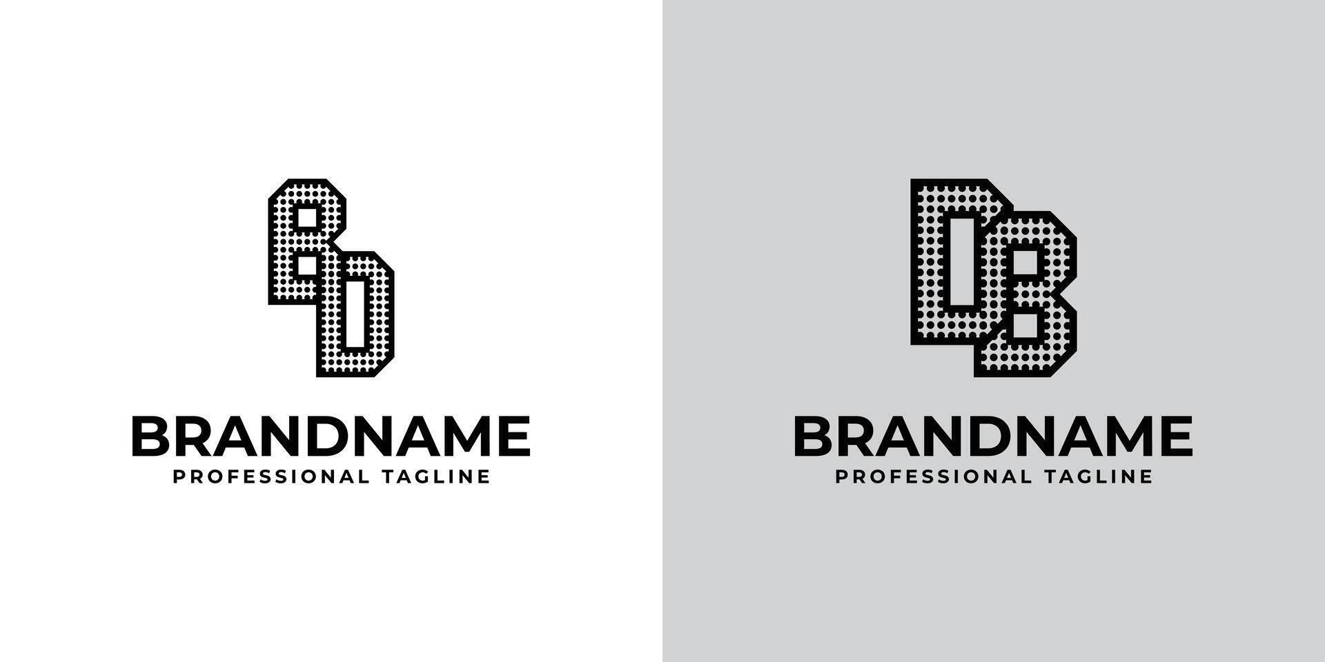 Letters BD and DB Dot Monogram Logo, Suitable for business with BD or DB initials vector