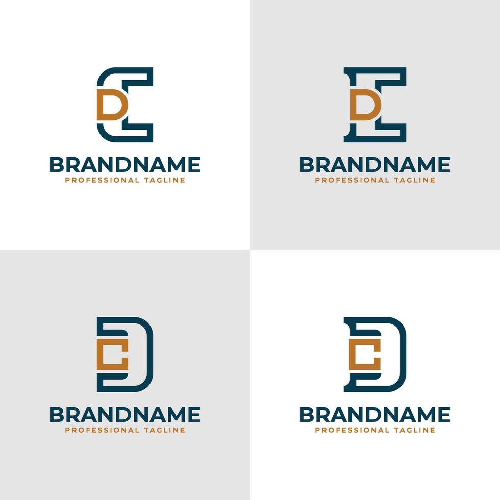 Elegant Letters CD and DC Monogram Logo, suitable for business with CD or DC initials vector