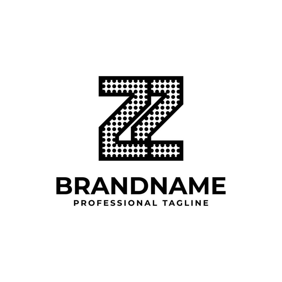 Letters ZZ Dot Monogram Logo, Suitable for business with ZZ initials vector