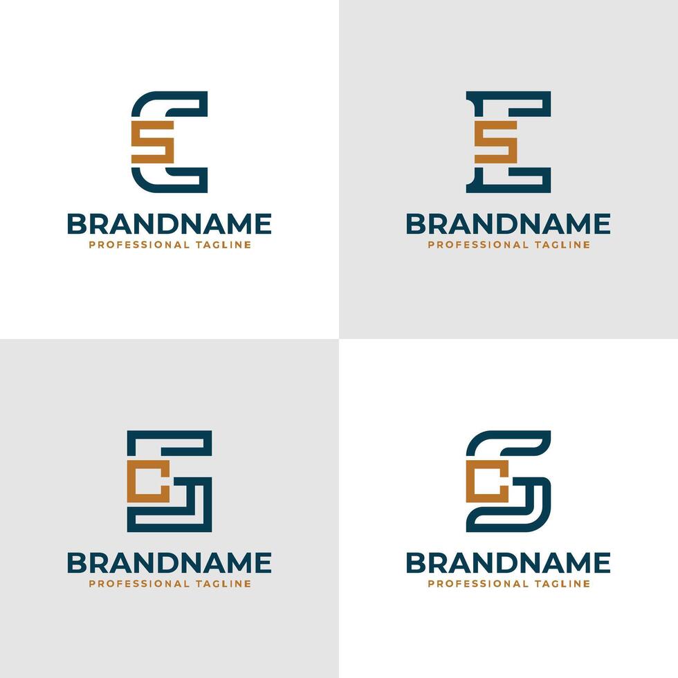 Elegant Letters CS and SC Monogram Logo, suitable for business with CS or SC initials vector