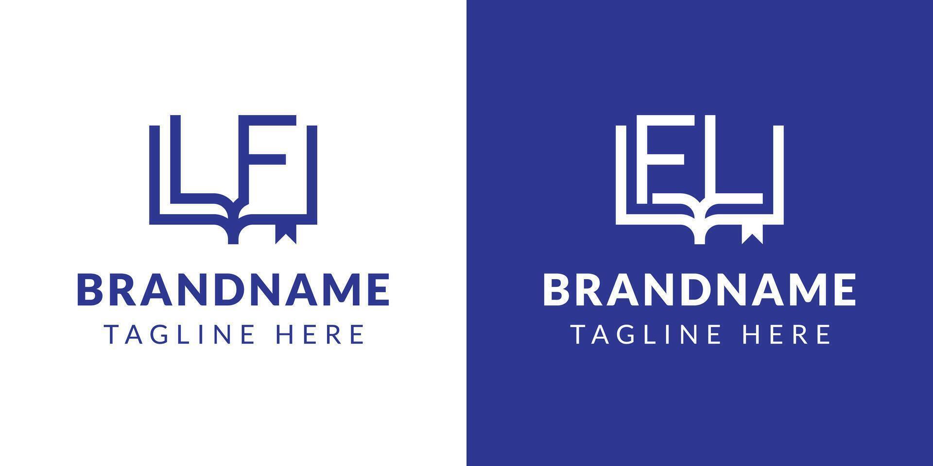 Letters LF and FL Book Logo, suitable for business related to book with FL or LF initials vector
