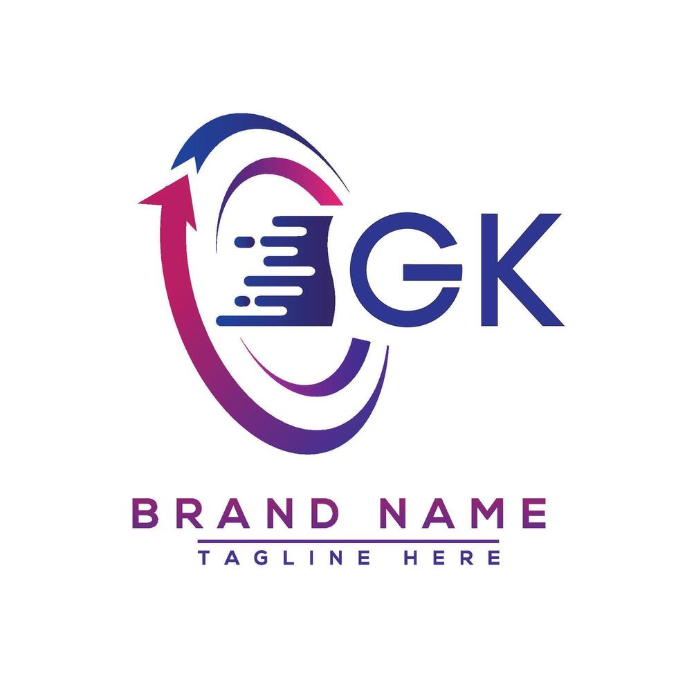 GK letter logo design. Vector logo design for business.