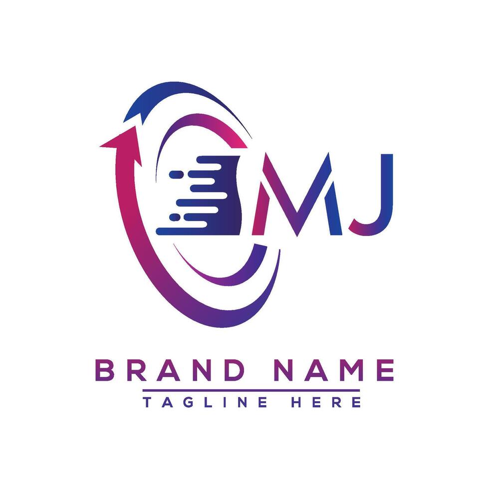 MJ letter logo design. Vector logo design for business.