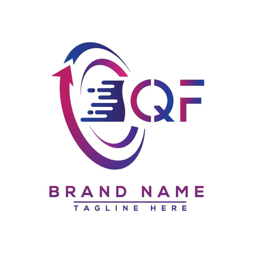 QF letter logo design. Vector logo design for business.