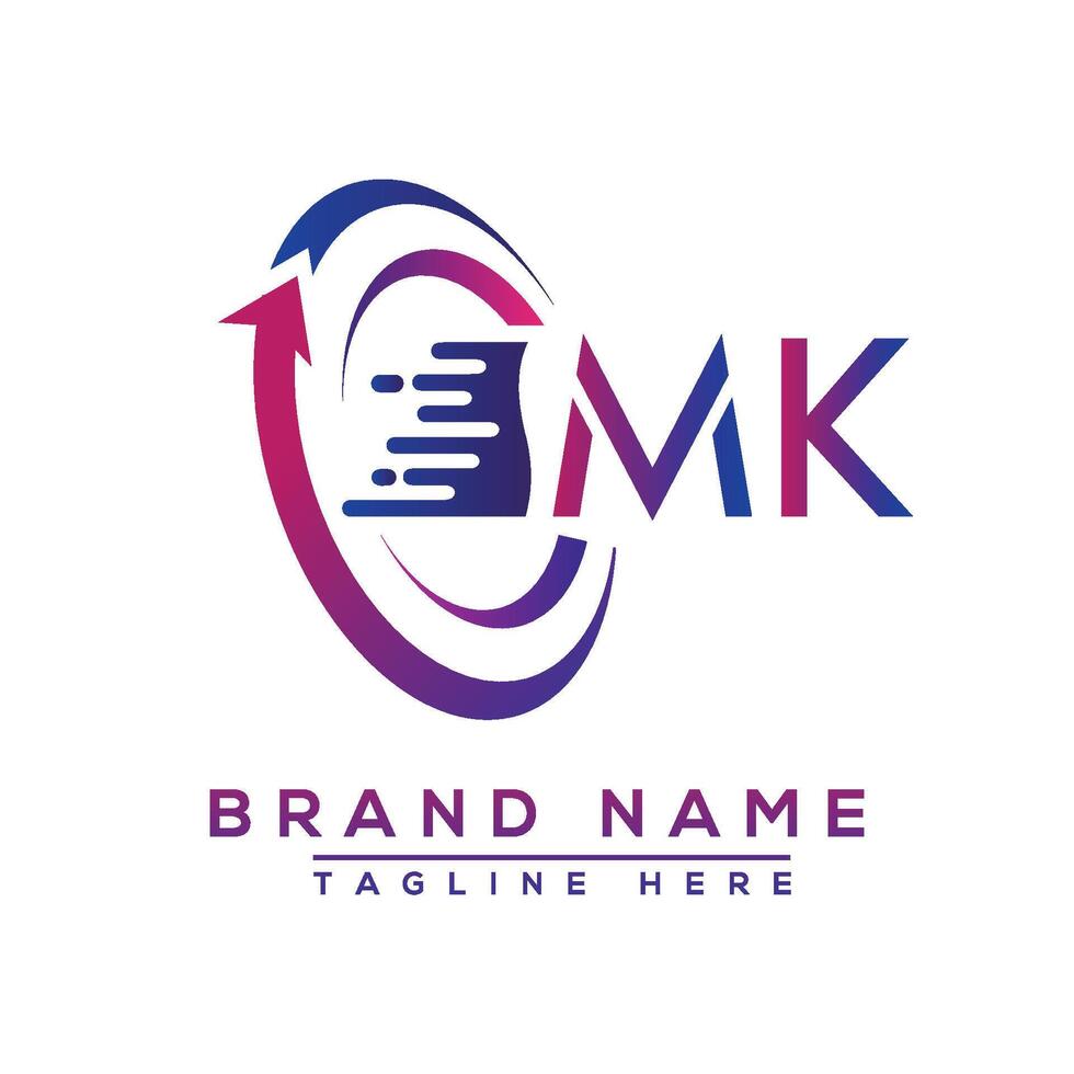 MK letter logo design. Vector logo design for business.