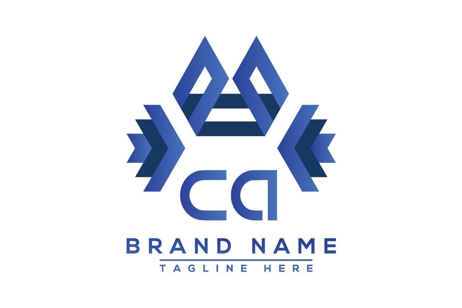 Letter CA Blue logo design. Vector logo design for business.