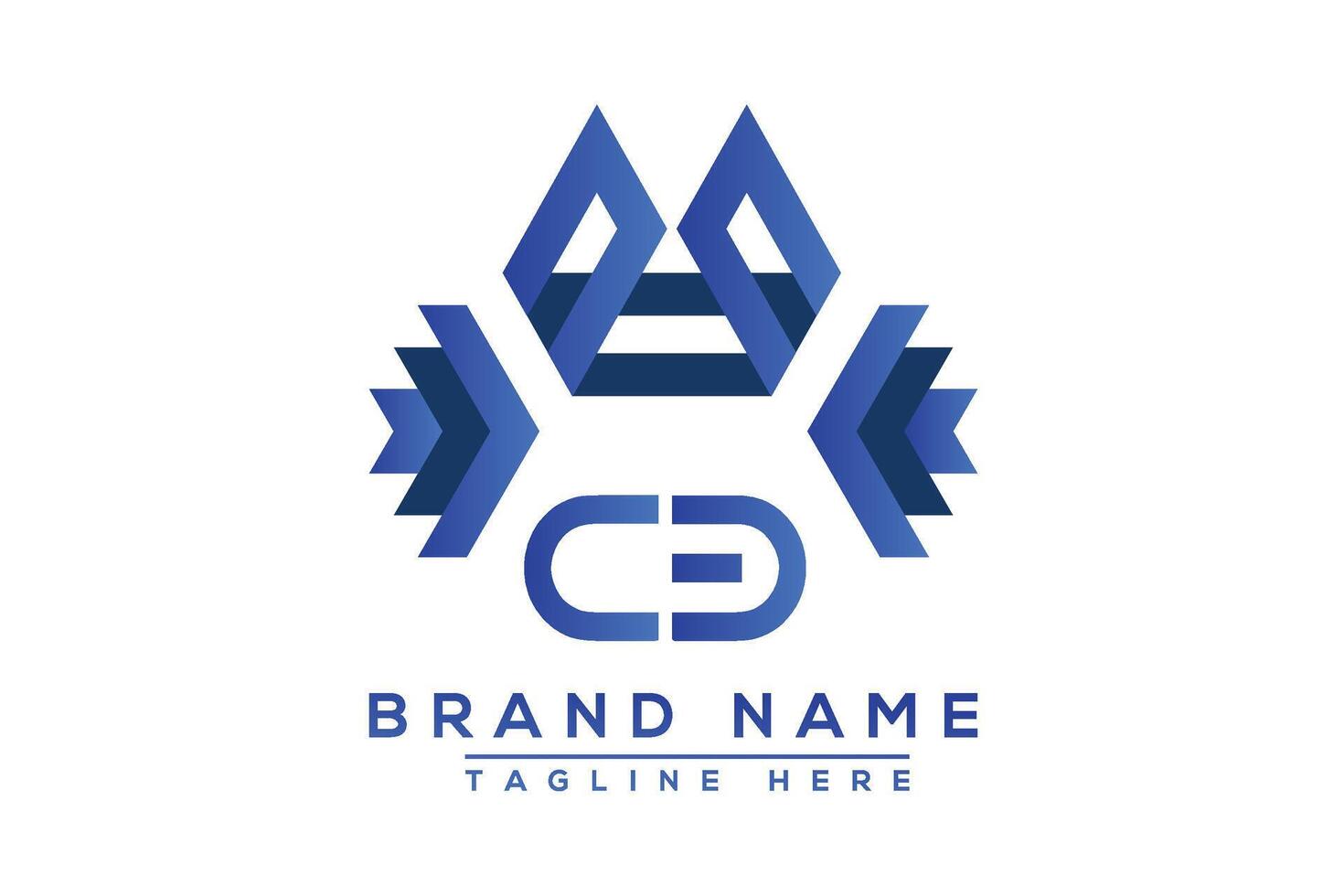 Letter CB Blue logo design. Vector logo design for business.