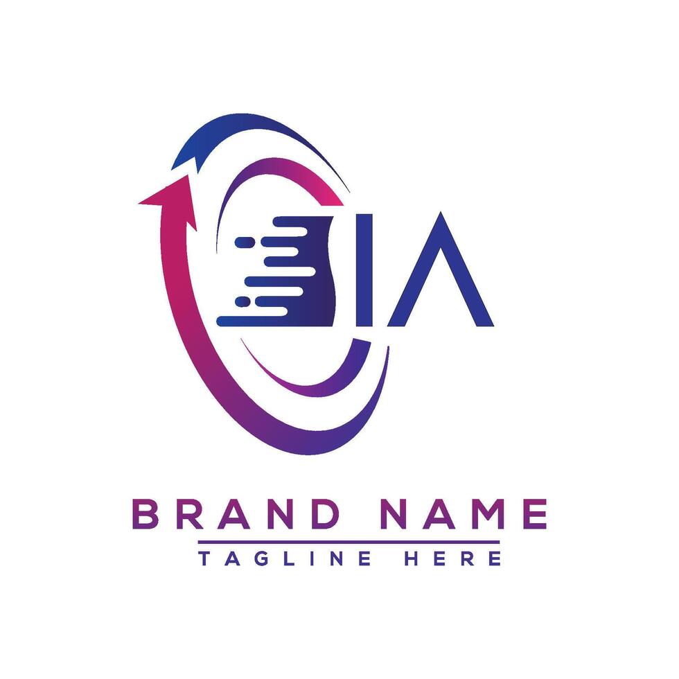 IA letter logo design. Vector logo design for business.