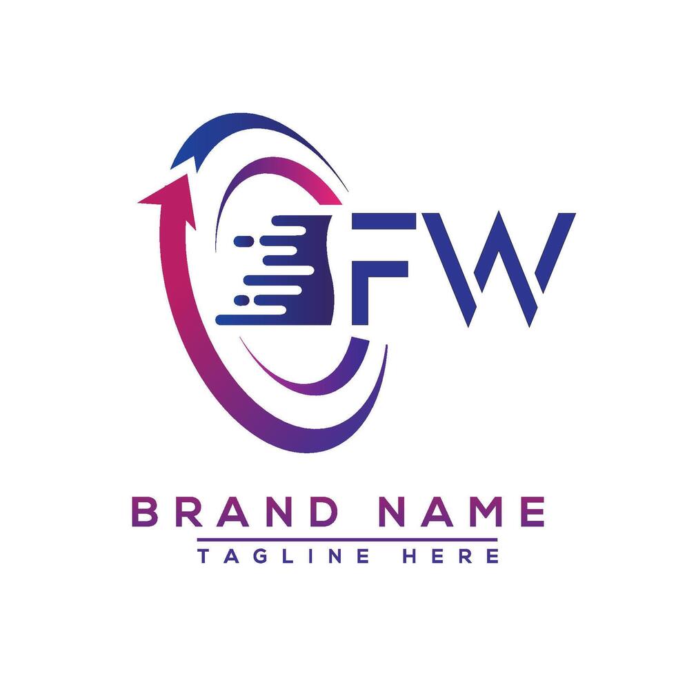 FW letter logo design. Vector logo design for business.