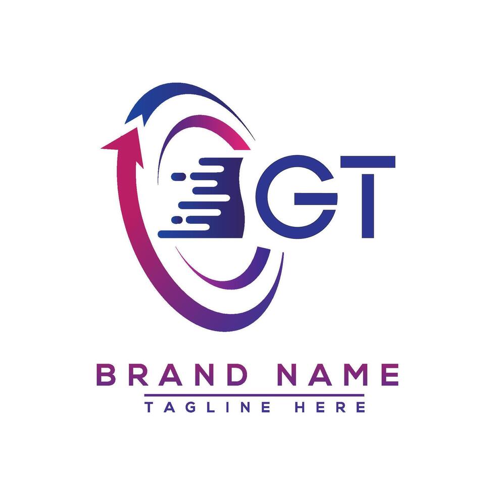GT letter logo design. Vector logo design for business.