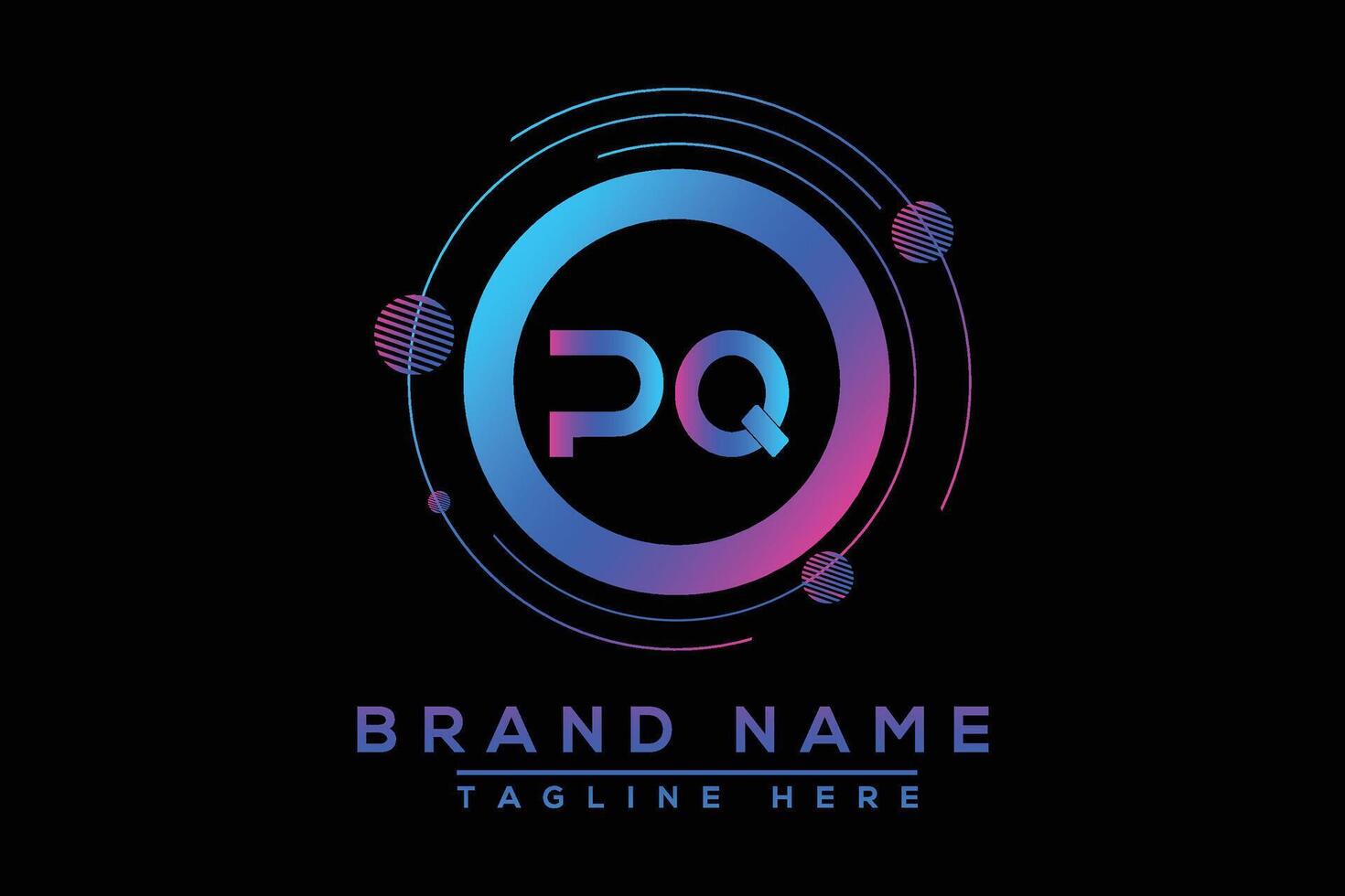 PQ letter logo design. Vector logo design for business.