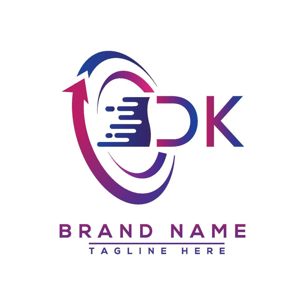 DK letter logo design. Vector logo design for business.