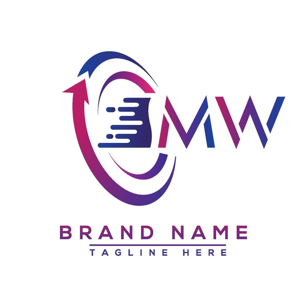 MW letter logo design. Vector logo design for business.