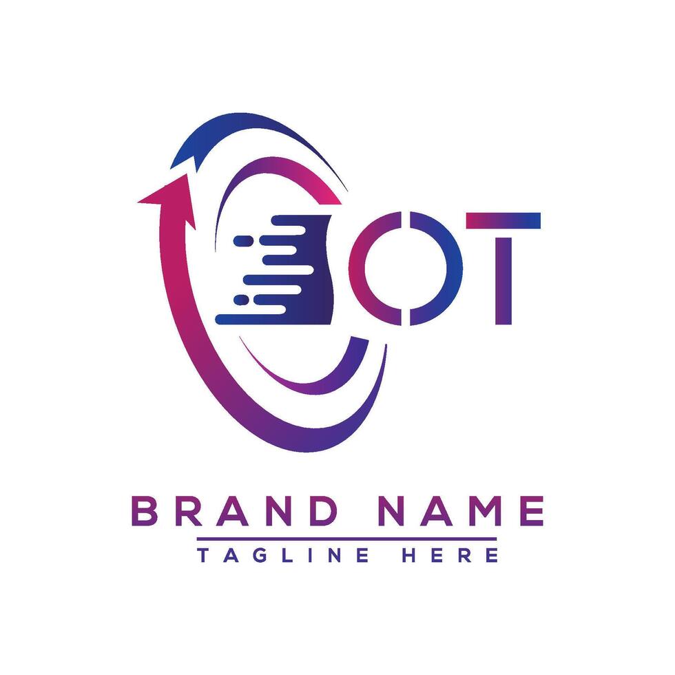 OT letter logo design. Vector logo design for business.