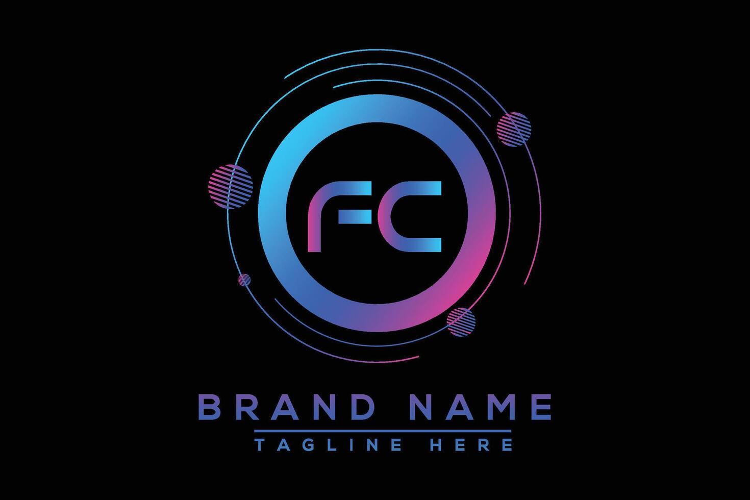FC letter logo design. Vector logo design for business.