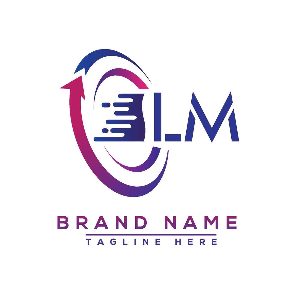 LM letter logo design. Vector logo design for business.