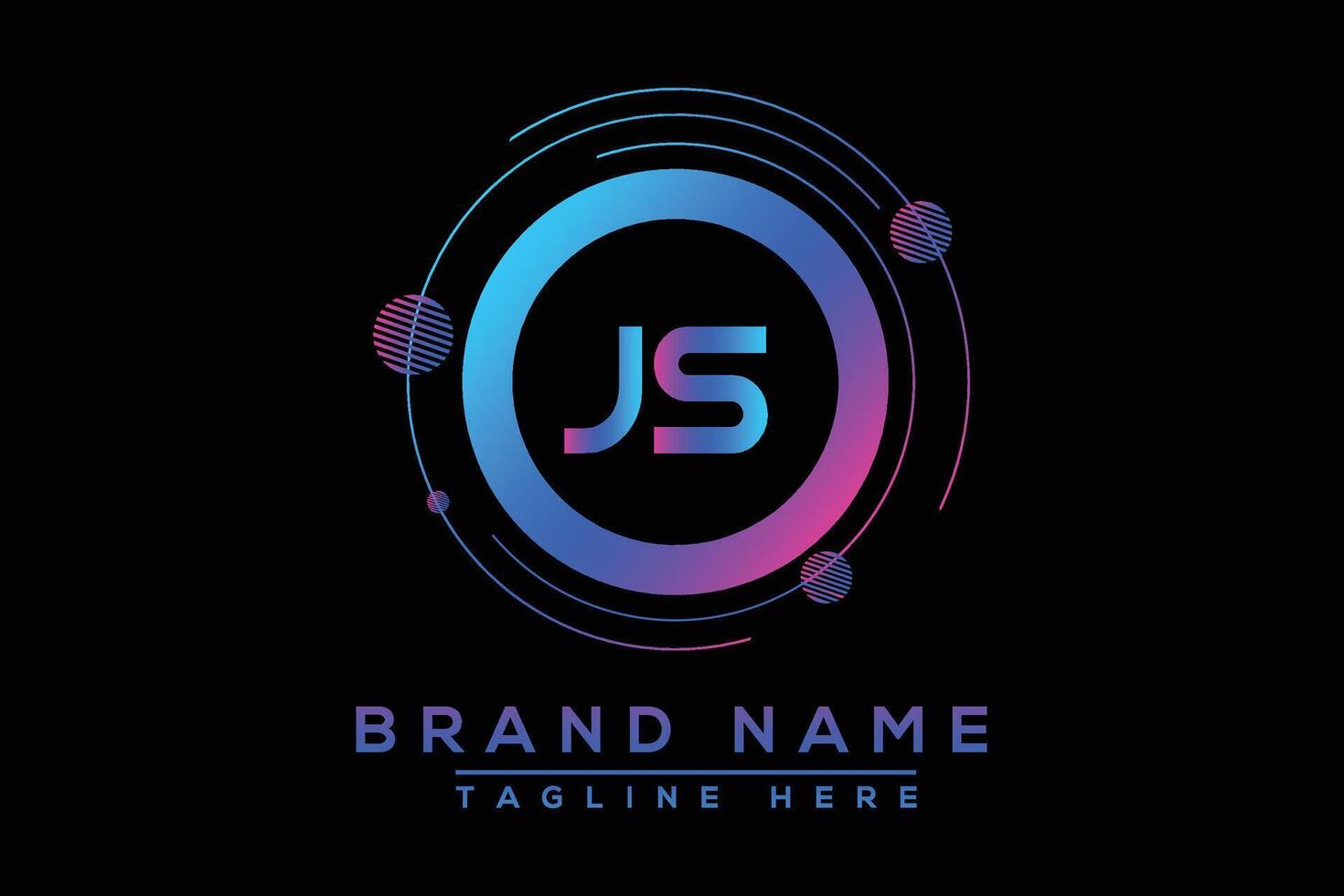 JS letter logo design. Vector logo design for business.