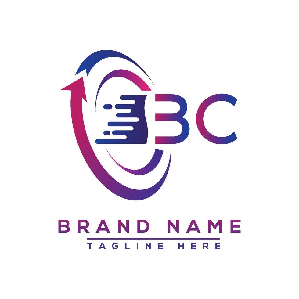 BC letter logo design. Vector logo design for business.