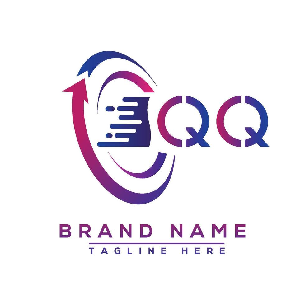 QQ letter logo design. Vector logo design for business.