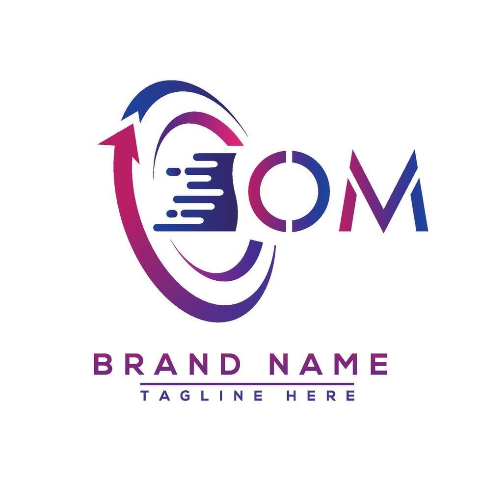 OM letter logo design. Vector logo design for business.