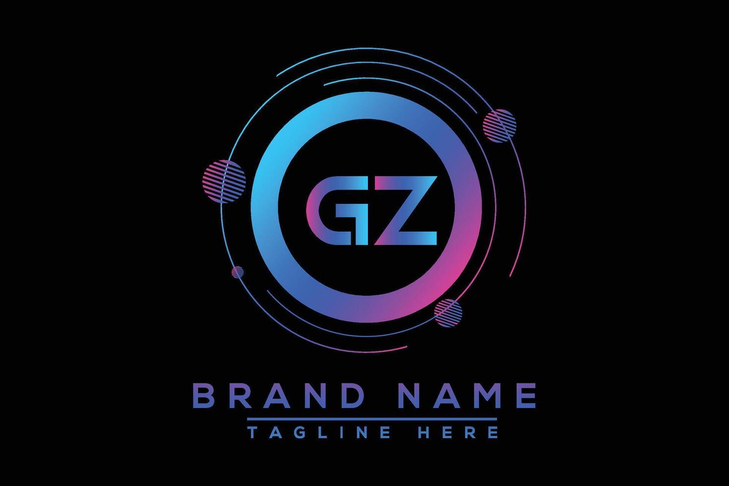 GZ letter logo design. Vector logo design for business.