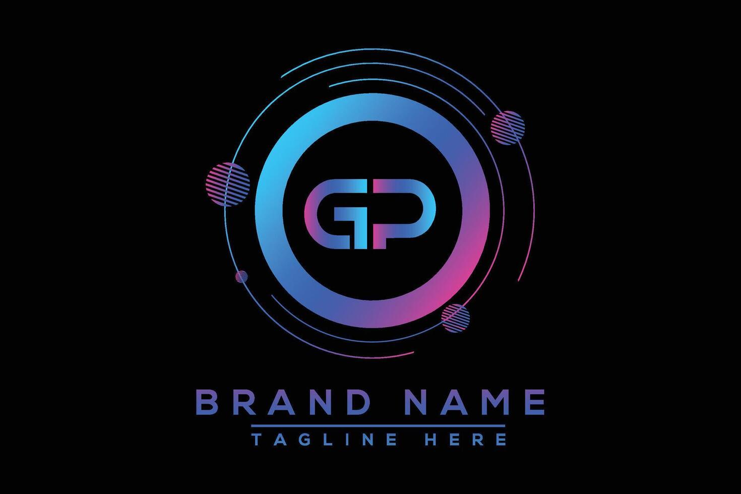 GP letter logo design. Vector logo design for business.