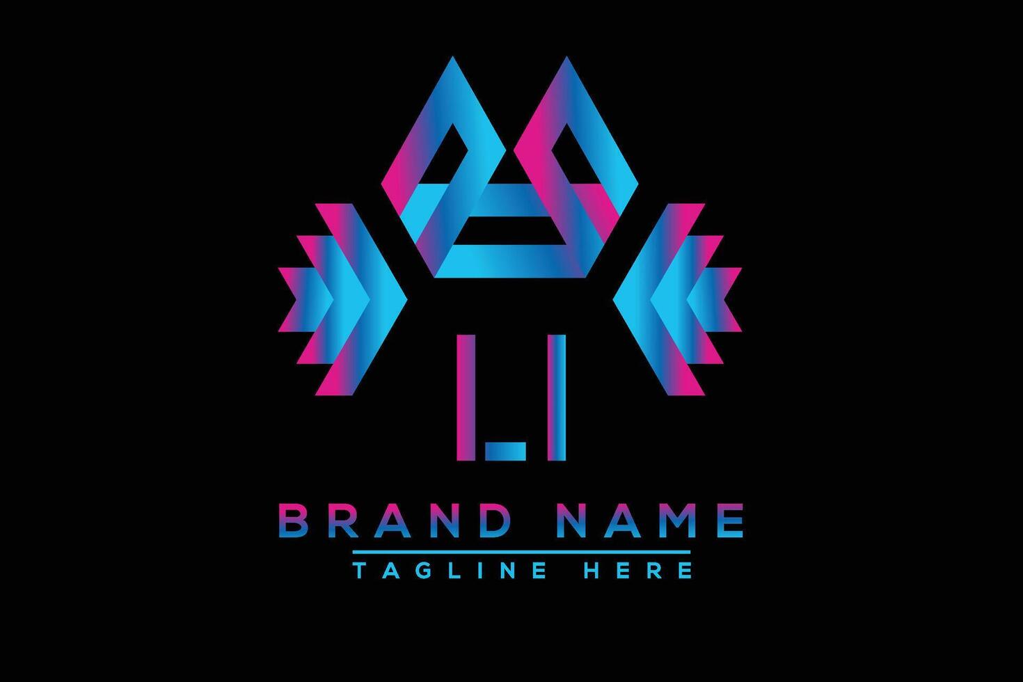 LI letter logo design. Vector logo design for business.