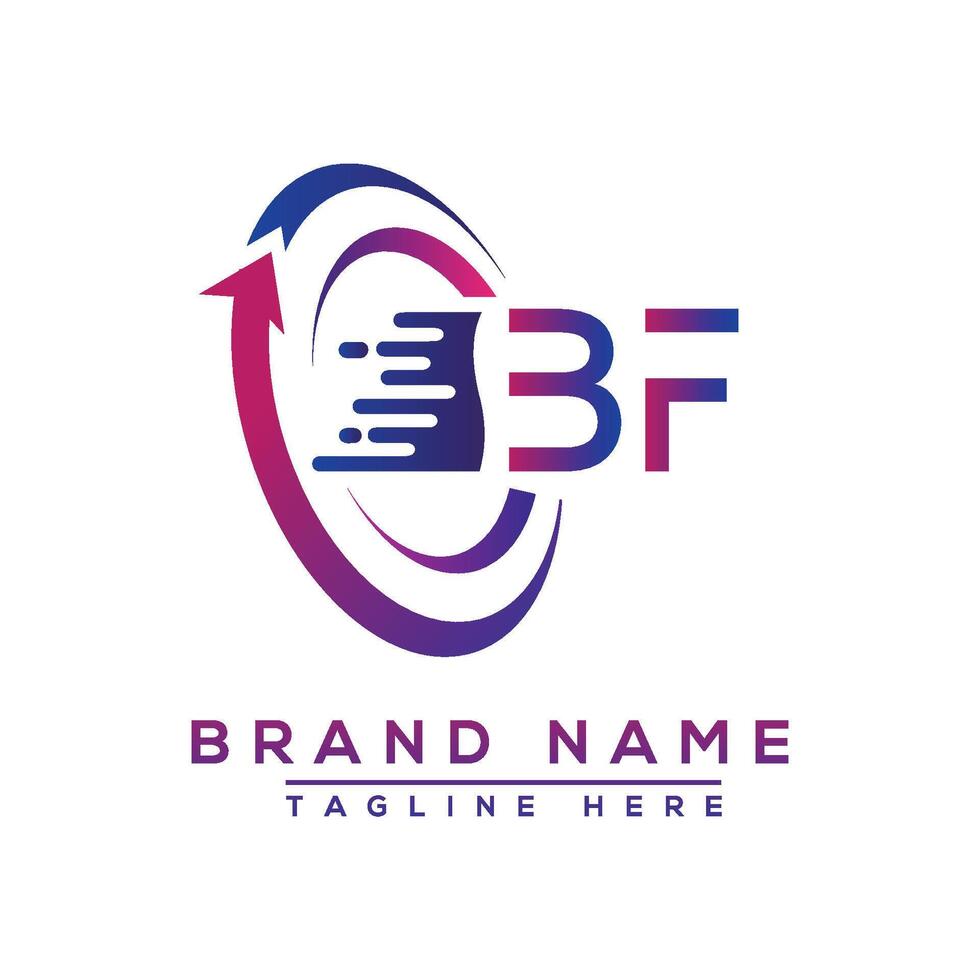 bf letra logo diseño. vector logo diseño para negocio.