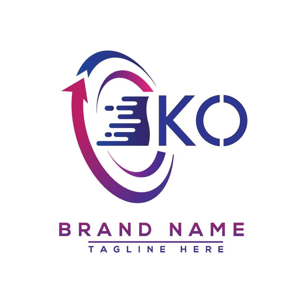 KO letter logo design. Vector logo design for business.