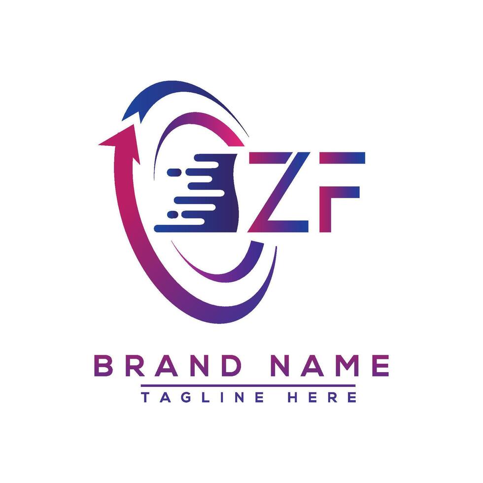 ZF letter logo design. Vector logo design for business.