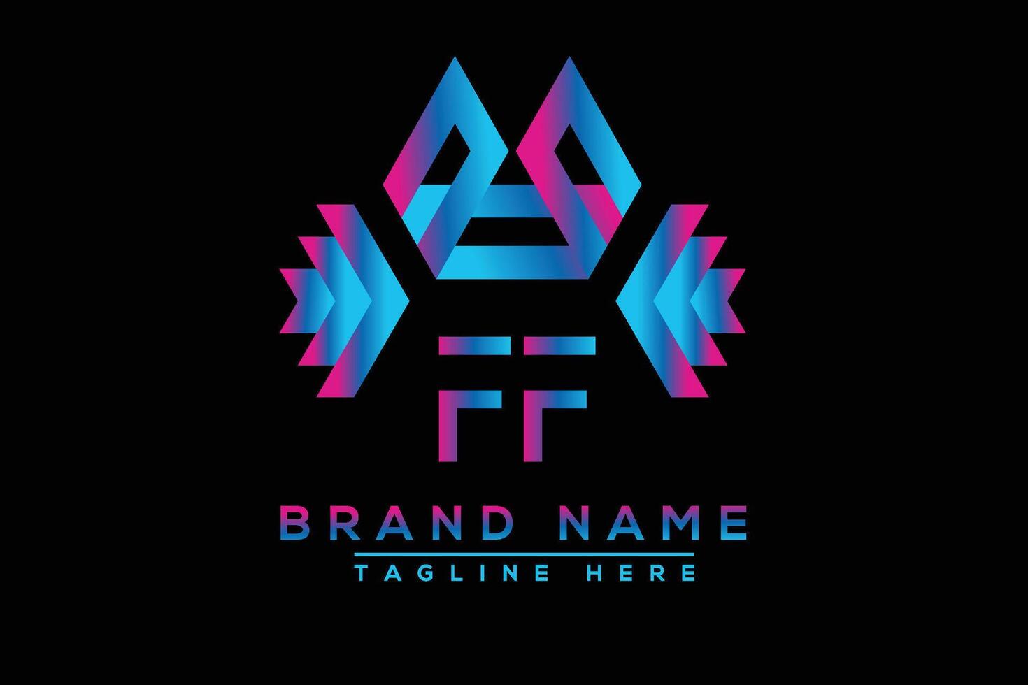 FF letter logo design. Vector logo design for business.