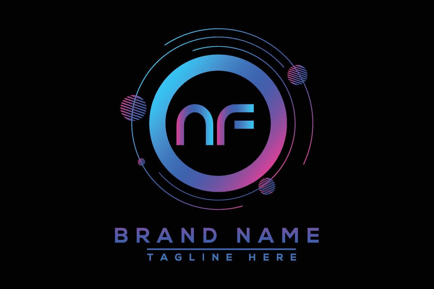 NF letter logo design. Vector logo design for business.