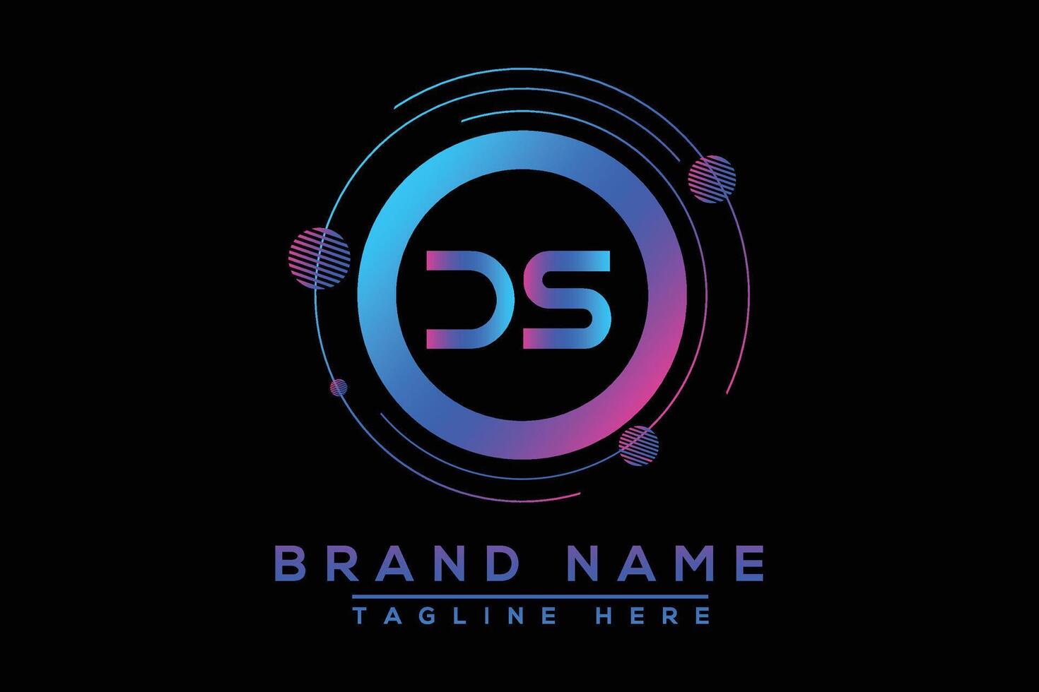 DS letter logo design. Vector logo design for business.