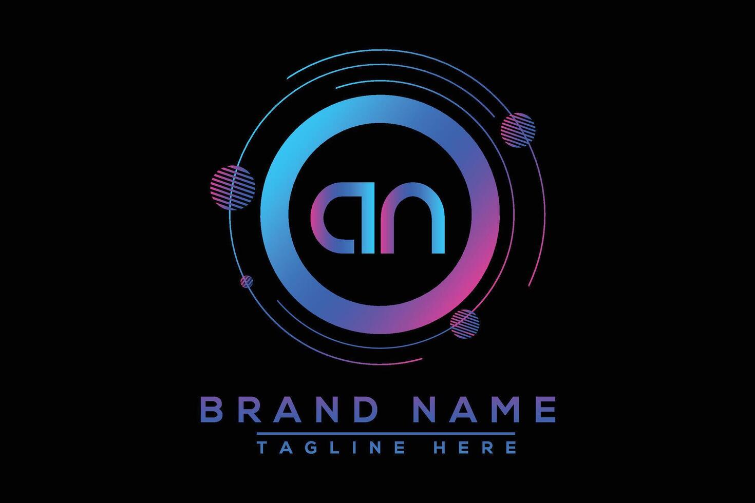 AN letter logo design. Vector logo design for business.