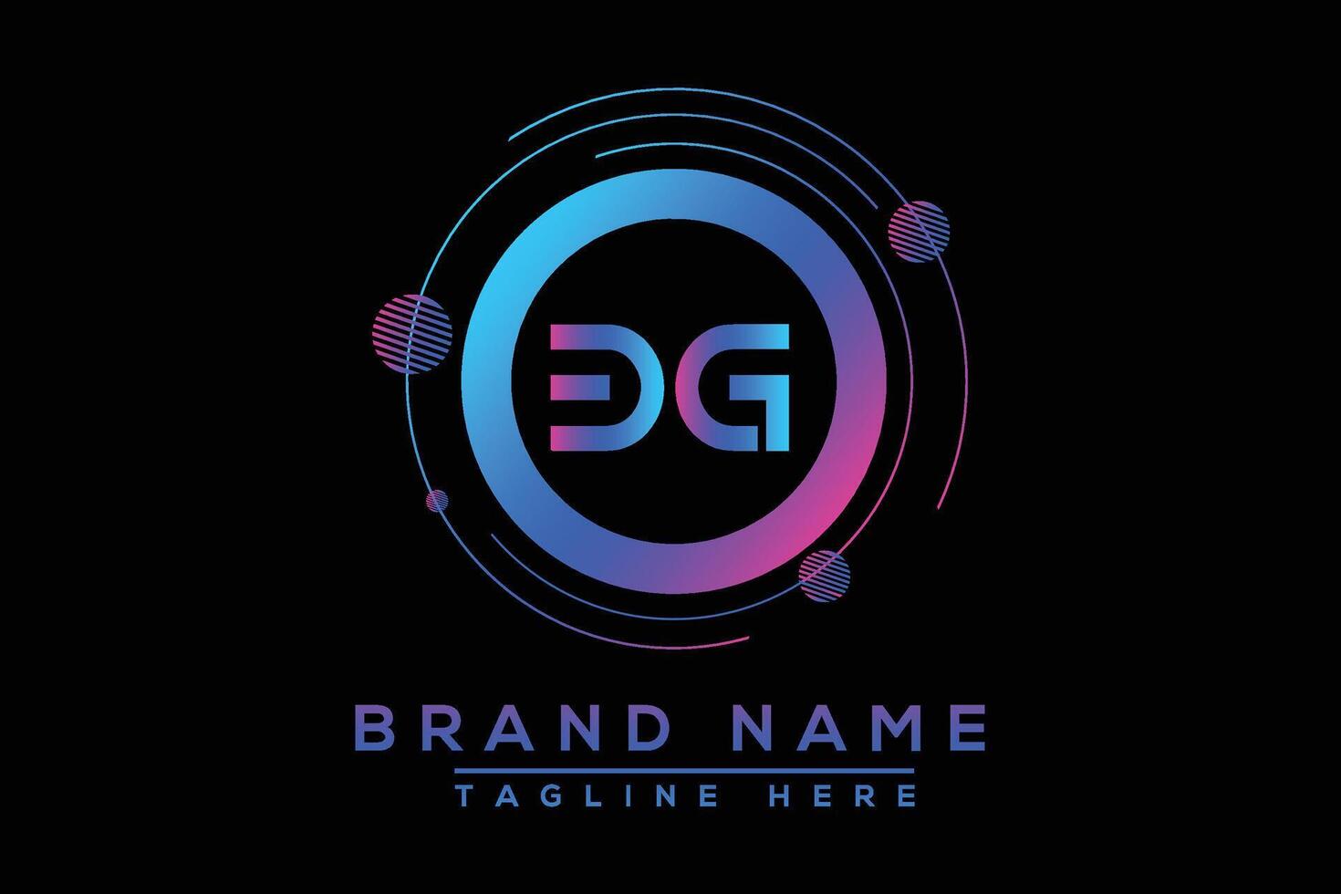 BG letter logo design. Vector logo design for business.