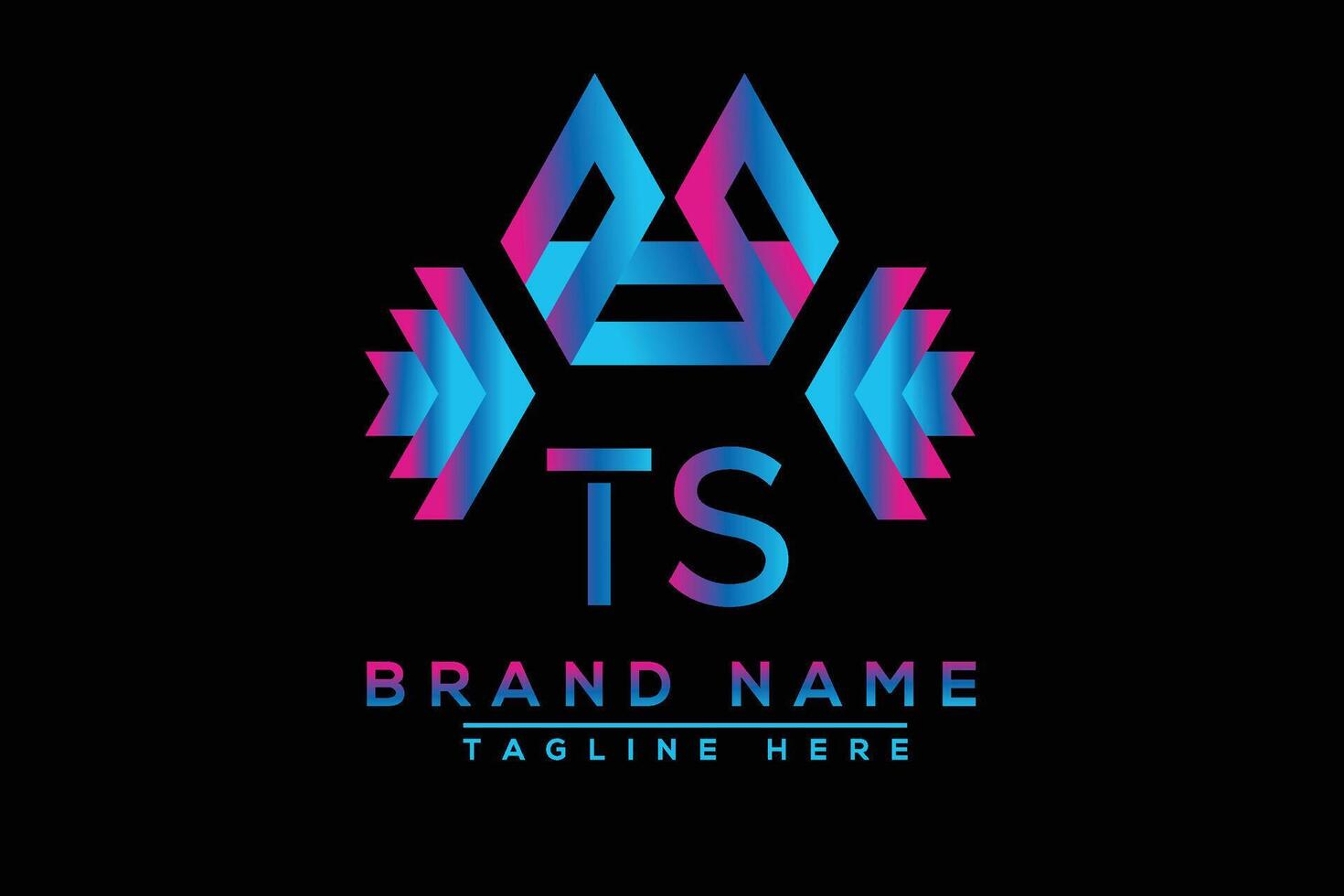 TS letter logo design. Vector logo design for business.