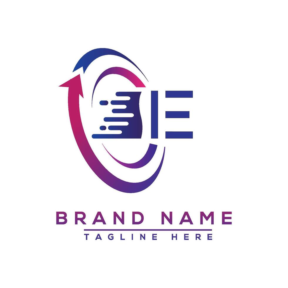 IE letter logo design. Vector logo design for business.