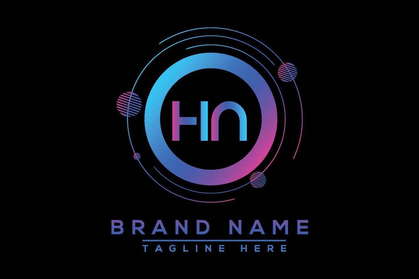 HN letter logo design. Vector logo design for business.