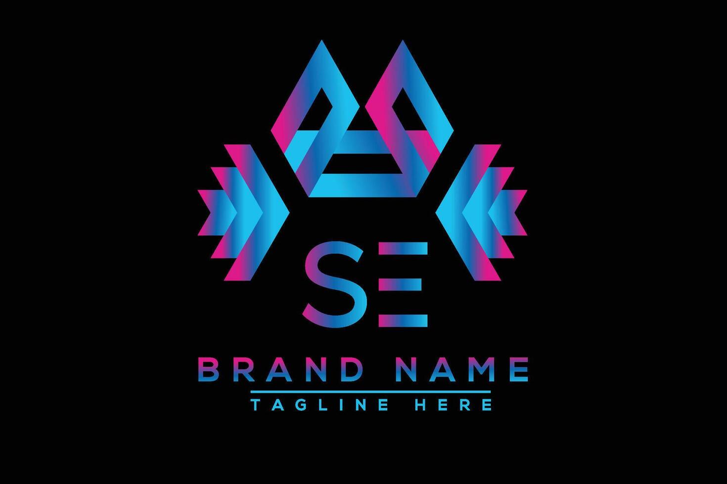 SE letter logo design. Vector logo design for business.