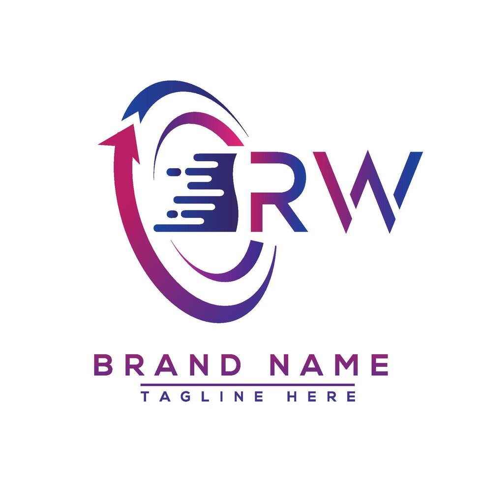 RW letter logo design. Vector logo design for business.