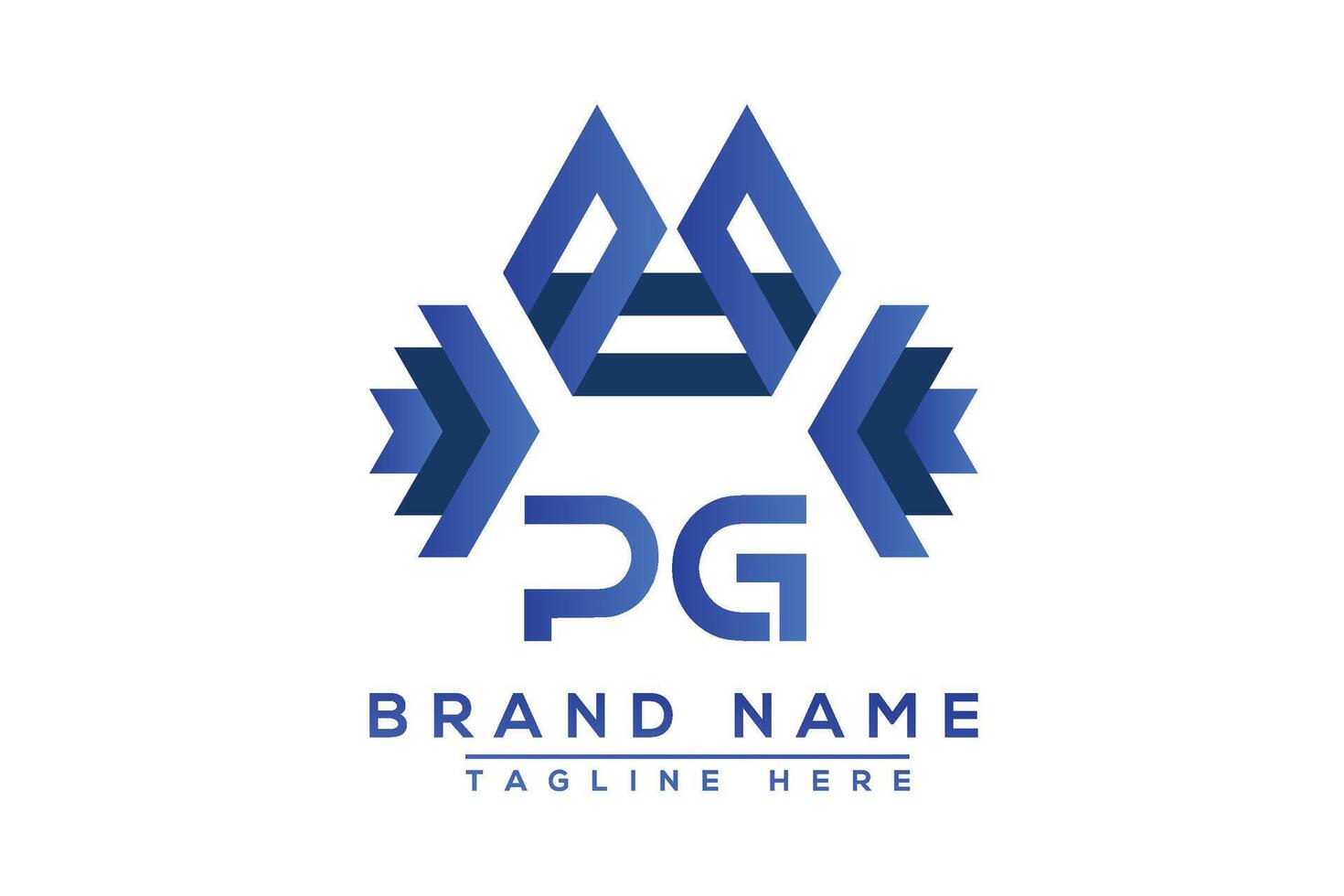 letra pg azul logo diseño. vector logo diseño para negocio.