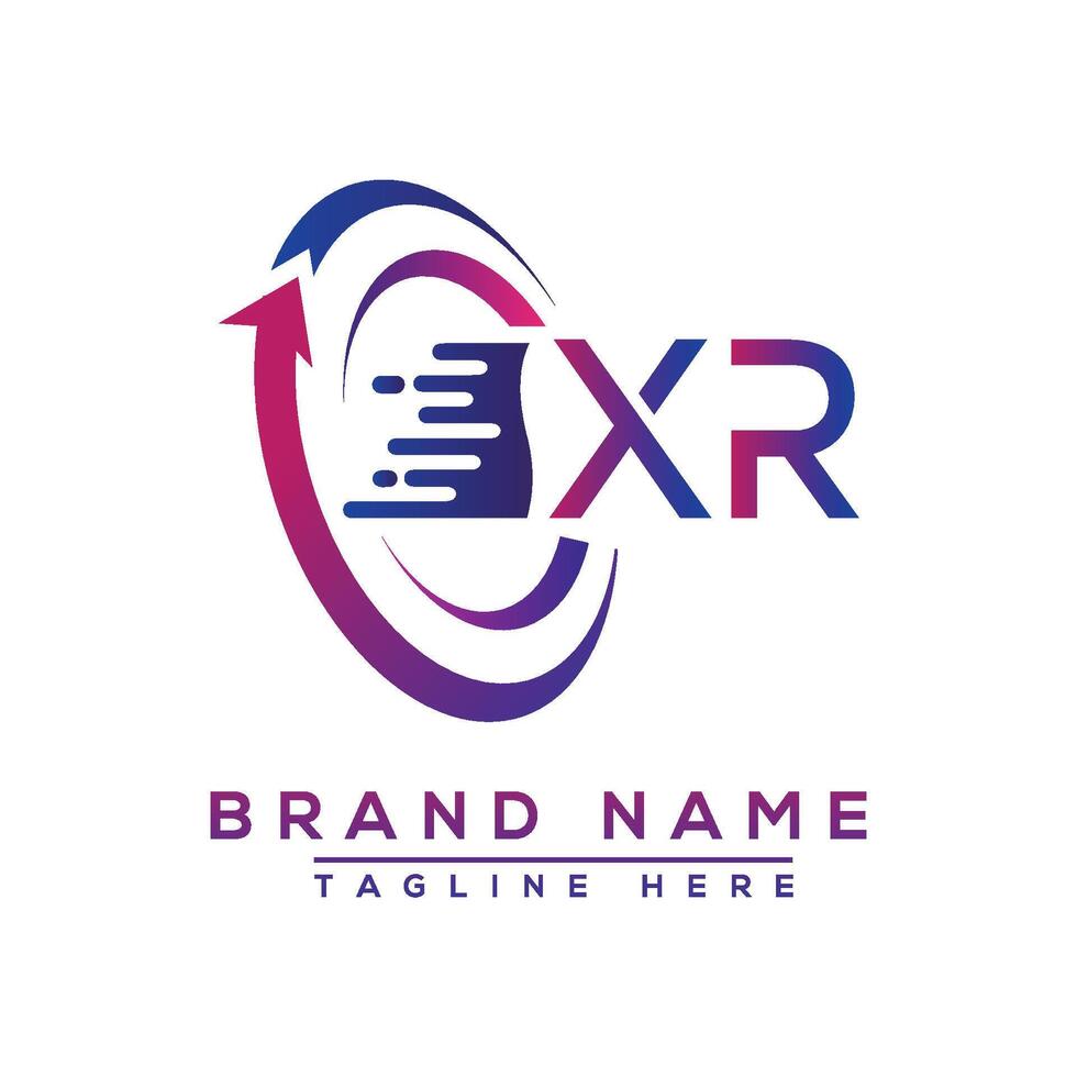 XR letter logo design. Vector logo design for business.