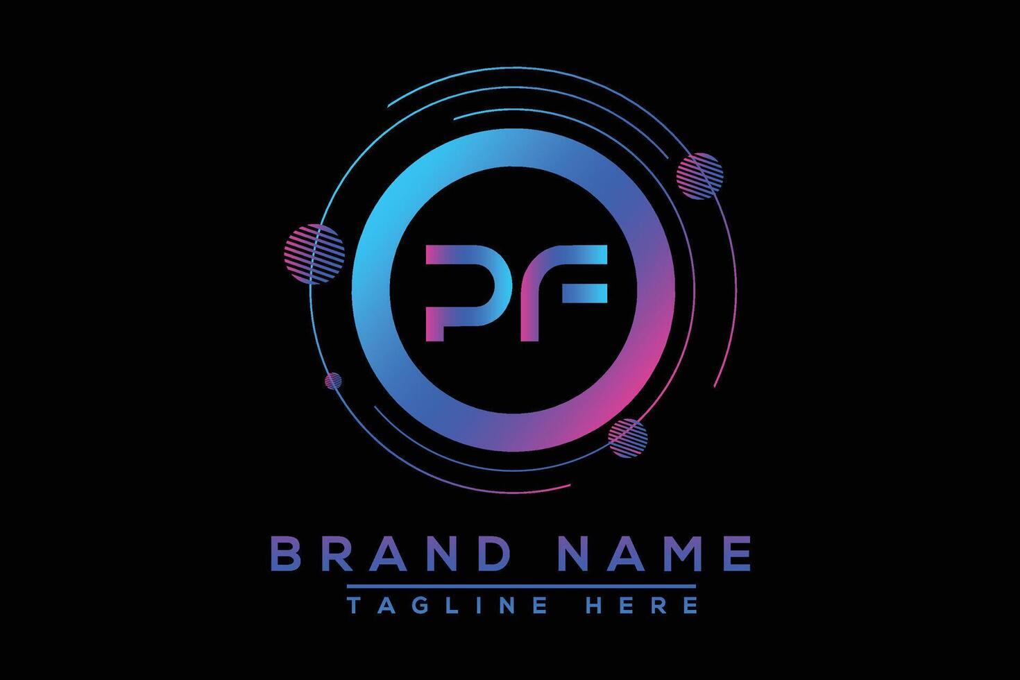 PF letter logo design. Vector logo design for business.