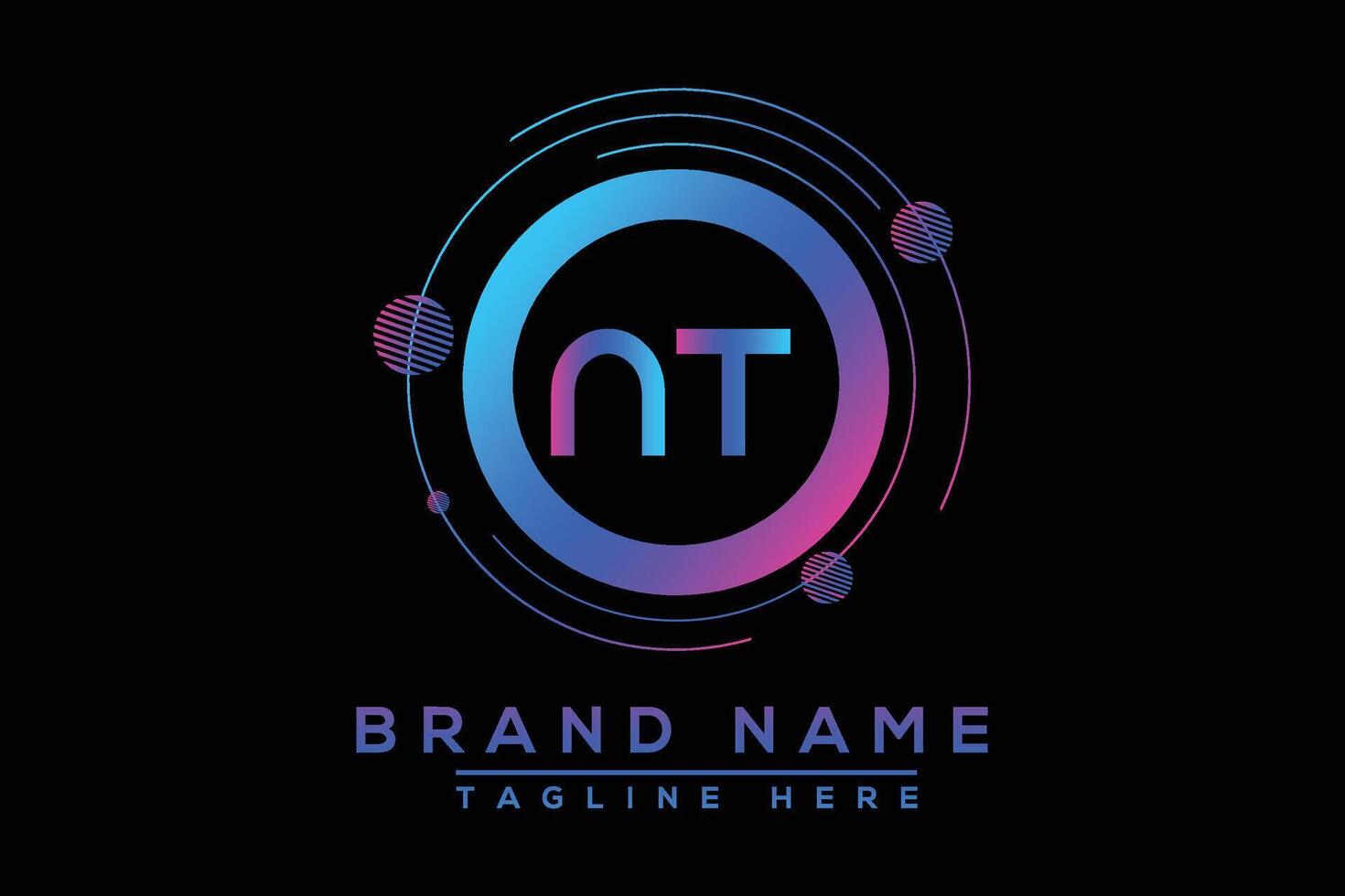 NT letter logo design. Vector logo design for business.