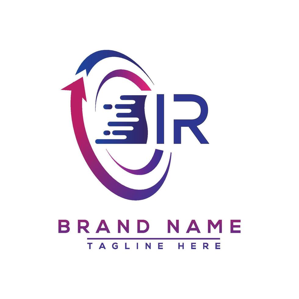 IR letter logo design. Vector logo design for business.