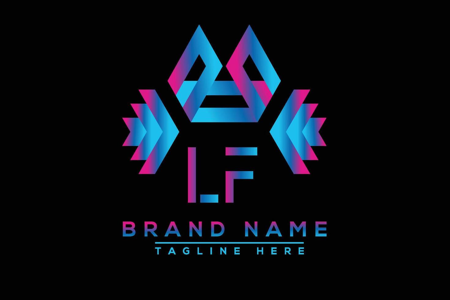 LF letter logo design. Vector logo design for business.