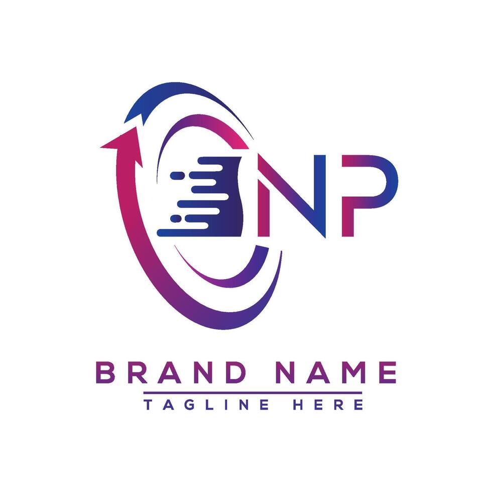 NP letter logo design. Vector logo design for business.