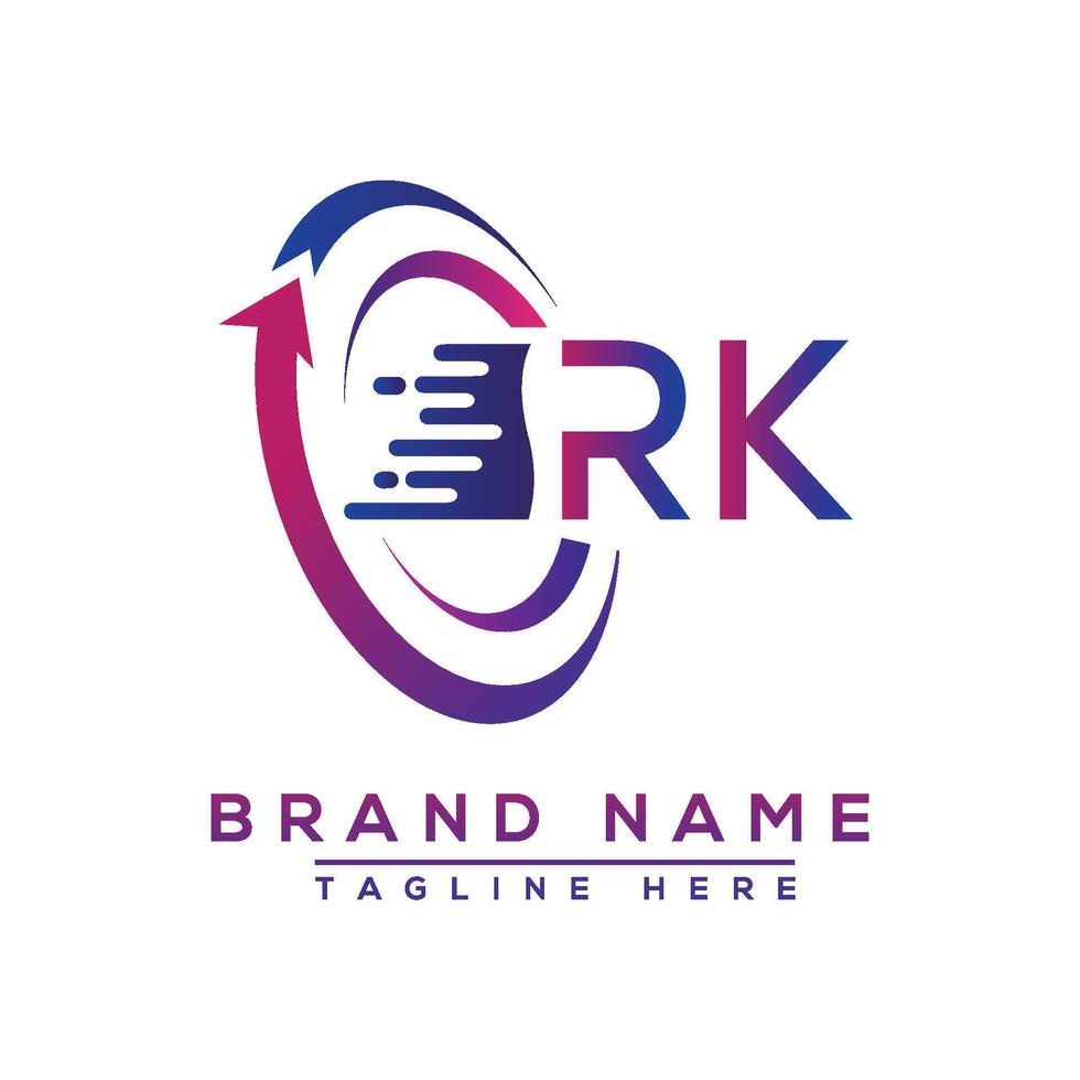 RK letter logo design. Vector logo design for business.
