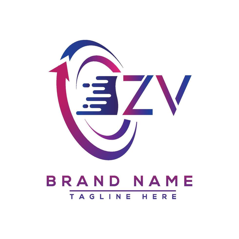 ZV letter logo design. Vector logo design for business.